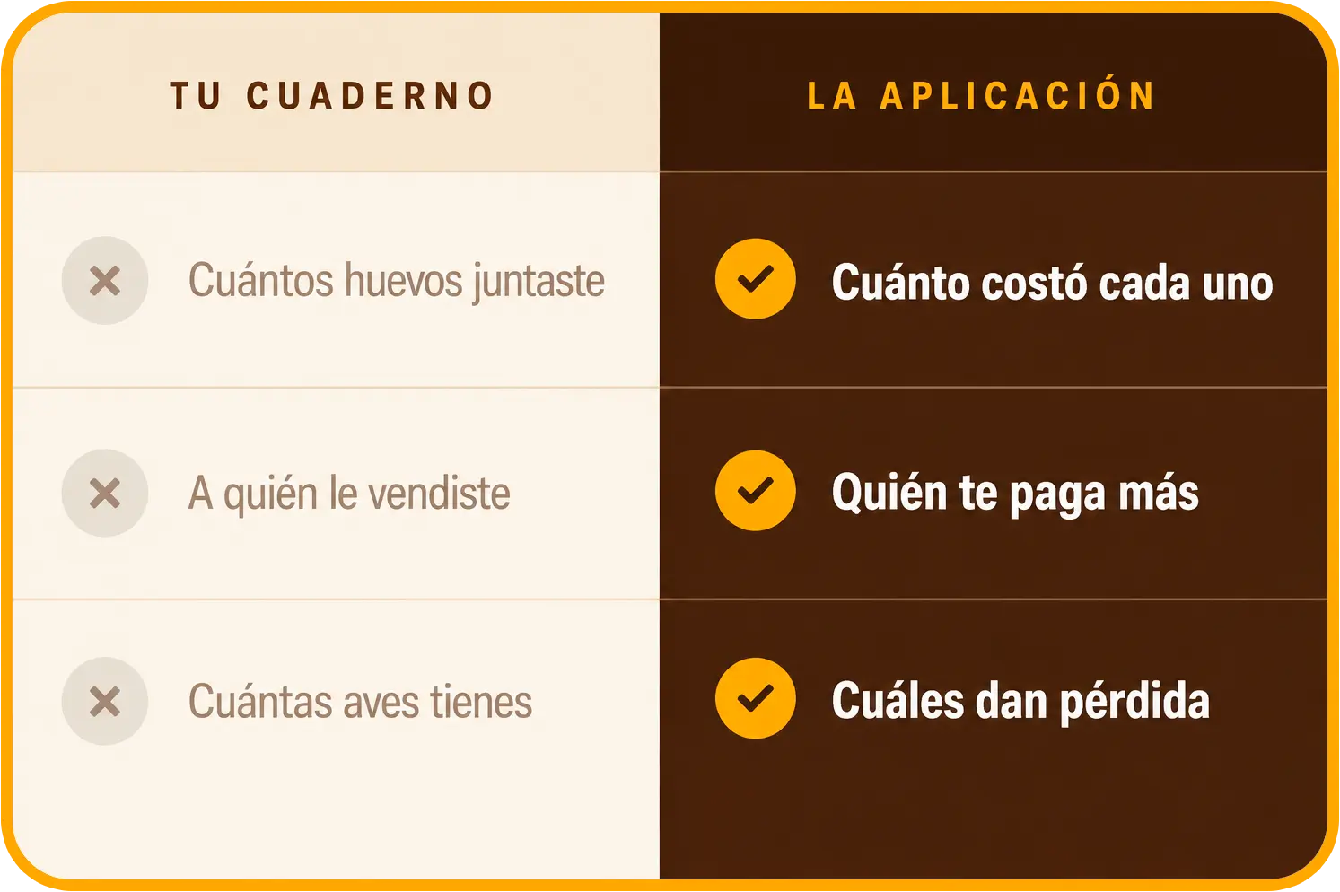 Tu cuaderno frente a la aplicación